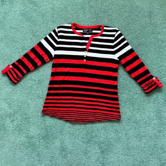 Jones New York Signature ¾ Sleeve Top - Picture 1 of 3